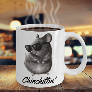 Chinchillin' White Ceramic Mug